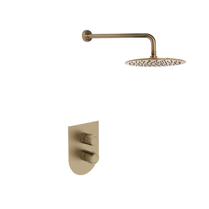 Изображение товара Душевая система Ramonsoler Tzar K3424012OC для душа, термостатическая, на 1 потребителя, цвет золото