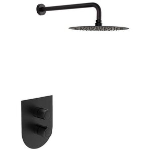 Изображение товара Душевая система Ramonsoler Tzar K3424012NM для душа, термостатическая, на 1 потребителя, цвет черный матовый