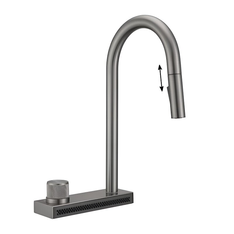 Изображение товара Смеситель для кухни Milacio Ultra MCU.556.GM с вытяжной лейкой