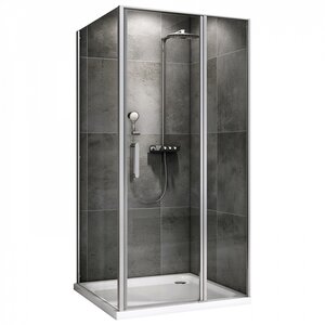 Изображение товара Душевой уголок Abber Sonnenstrand, 110 х 100 см, стекло прозрачное, профиль хром, AG04110S-S100