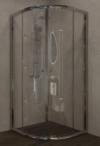 Изображение товара Душевой уголок Artemis Arne 100x100 см с раздвижной дверью прозрачное стекло хром профиль