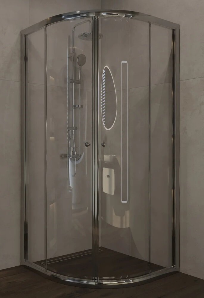 Изображение товара Душевой уголок Artemis Arne 90x90 см стекло прозрачное хром профиль раздвижная дверь