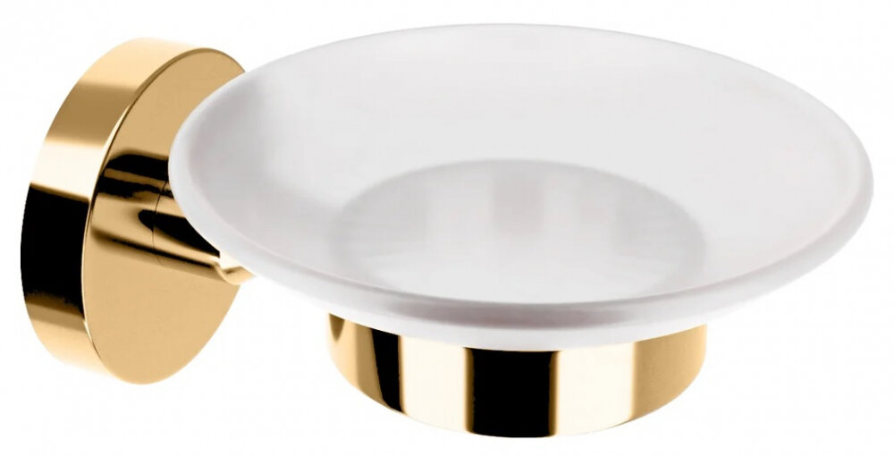 Изображение товара Мыльница Decor Banyo Alina Gold A40 405 02 настенная золотая из стекла и металла