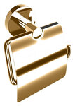 Держатель туалетной бумаги Decor Banyo Alina Gold A40 407 01 02 с крышкой, золото - фото 1