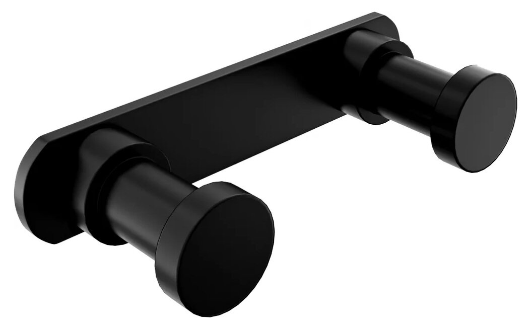 Изображение товара Крючок двойной Decor Banyo Alina Black A40 408 01 04, черный матовый