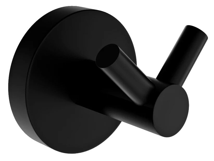 Изображение товара Крючок двойной Decor Banyo Alina Black A40 408 04, черный матовый