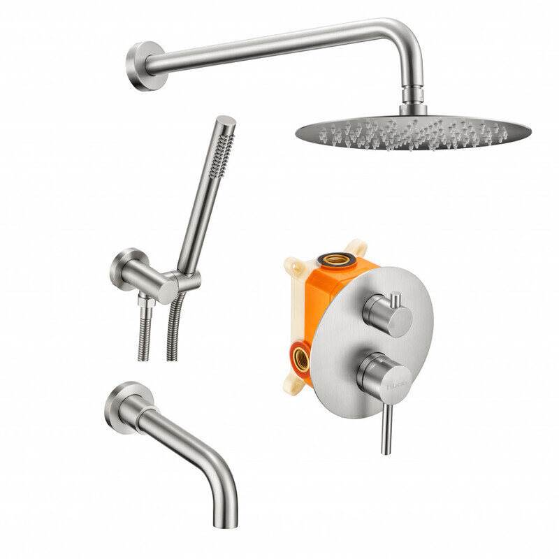 Изображение товара Душевая система Milacio Ultra MCU.150.SS из нержавеющей стали с однорычажным управлением