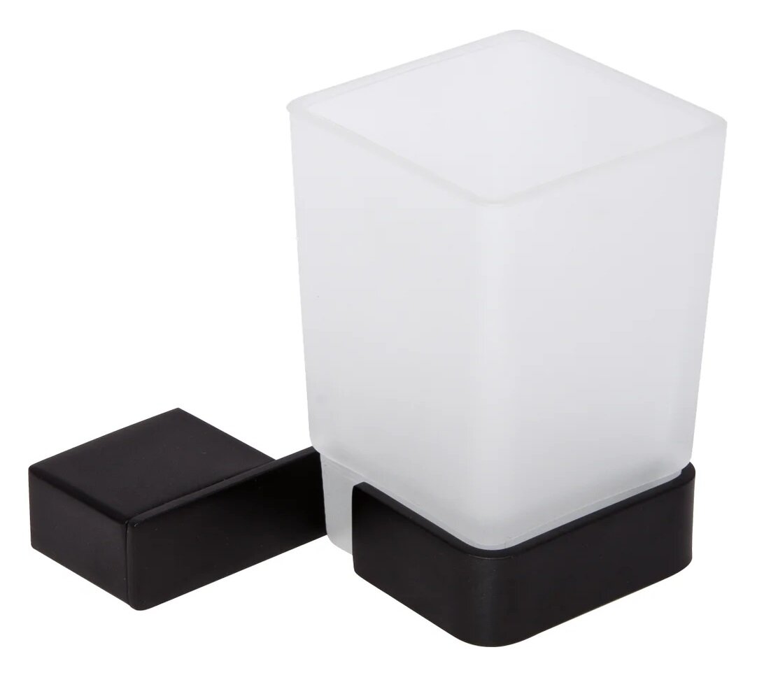 Изображение товара Стакан Decor Banyo SS304 Black 006 04 — настенная установка, черный матовый