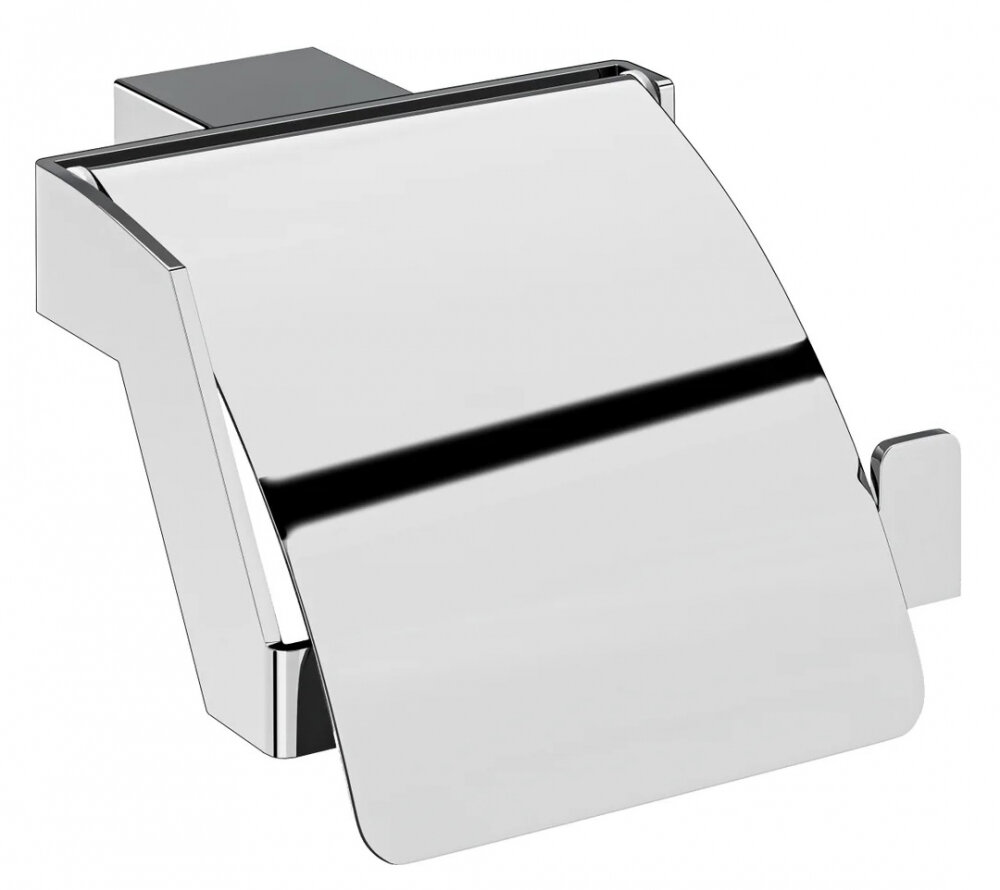 Изображение товара Держатель туалетной бумаги Decor Banyo SS 304 с крышкой хром нержавеющая сталь
