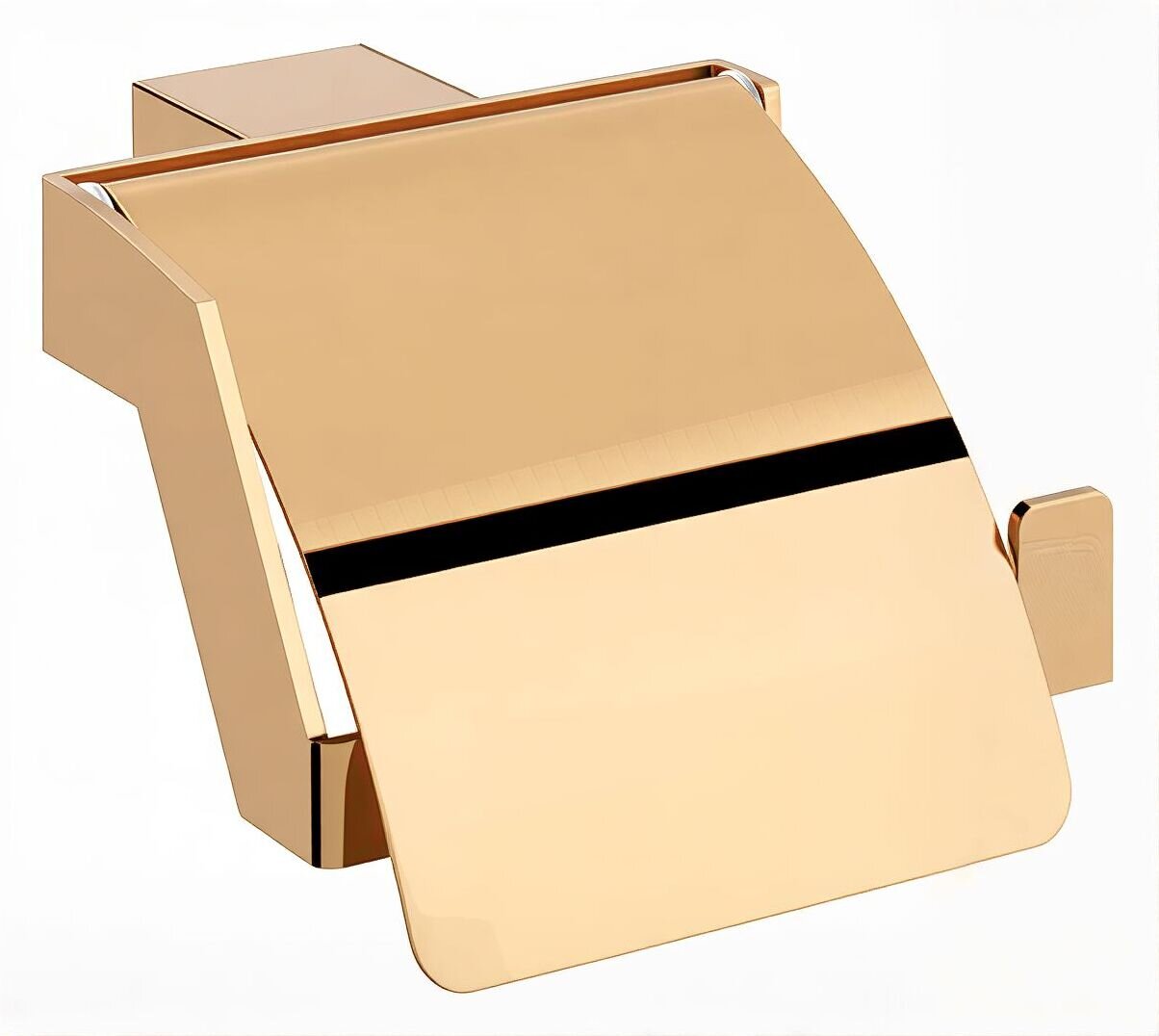 Изображение товара Держатель туалетной бумаги Decor Banyo SS 304 Gold SS304 007 12 с крышкой, золото