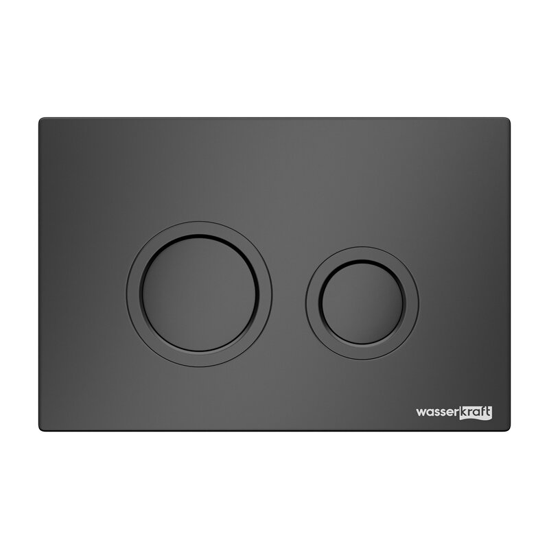 Изображение товара Клавиша смыва WasserKraft, механическая, кнопки круглые, черная матовая, MB01 Изображение товара Клавиша смыва WasserKraft, механическая, кнопки круглые, черная матовая, MB01