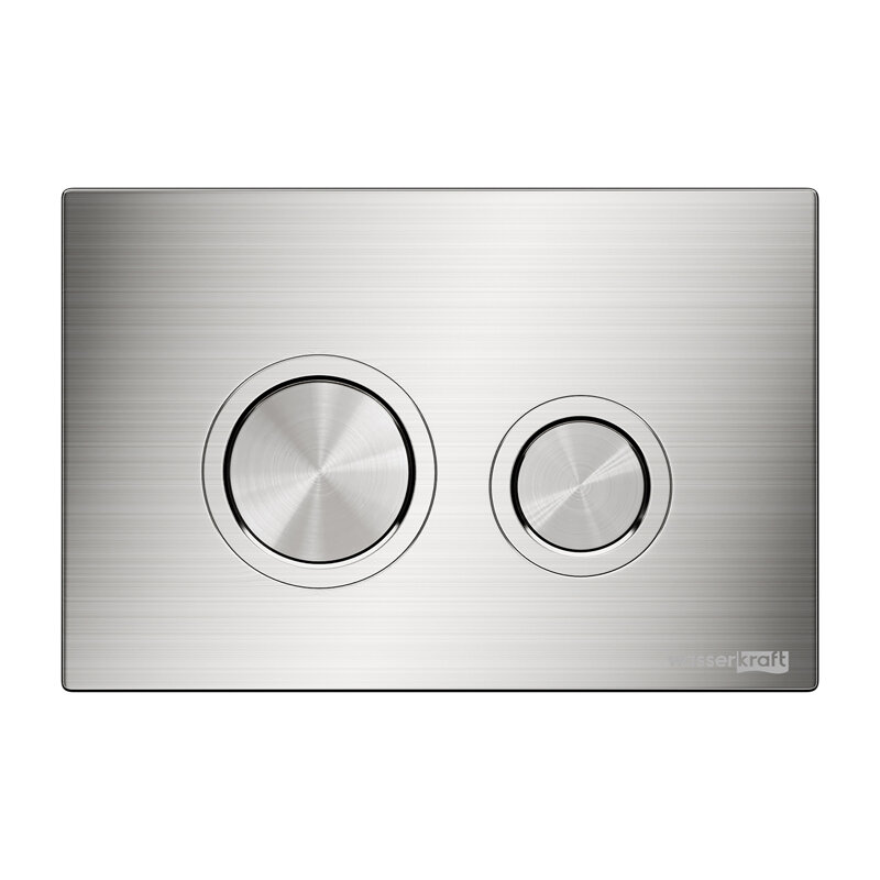 Изображение товара Клавиша смыва WasserKraft, механическая, кнопки круглые, никель, BN01