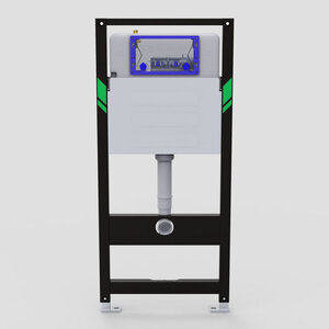 Изображение товара Инсталляция для унитаза Black&White WI-0900, регулировка высоты, двухрежимный слив