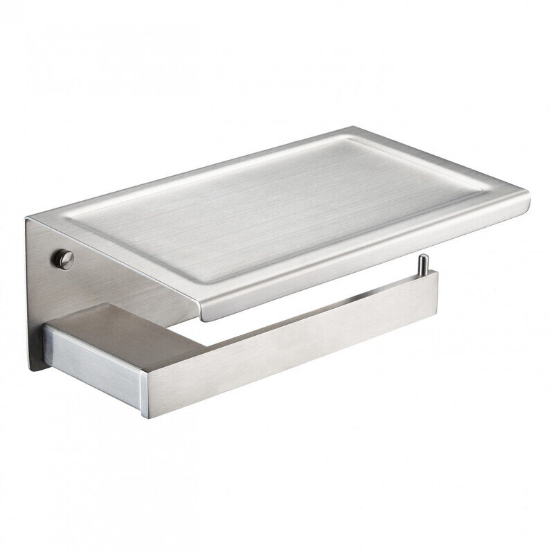 Изображение товара Держатель туалетной бумаги Milacio Ultra MCU.953.SS, с полкой, нержавеющая сталь