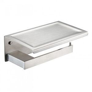 Изображение товара Держатель туалетной бумаги Milacio Ultra MCU.953.SS с полкой из нержавеющей стали