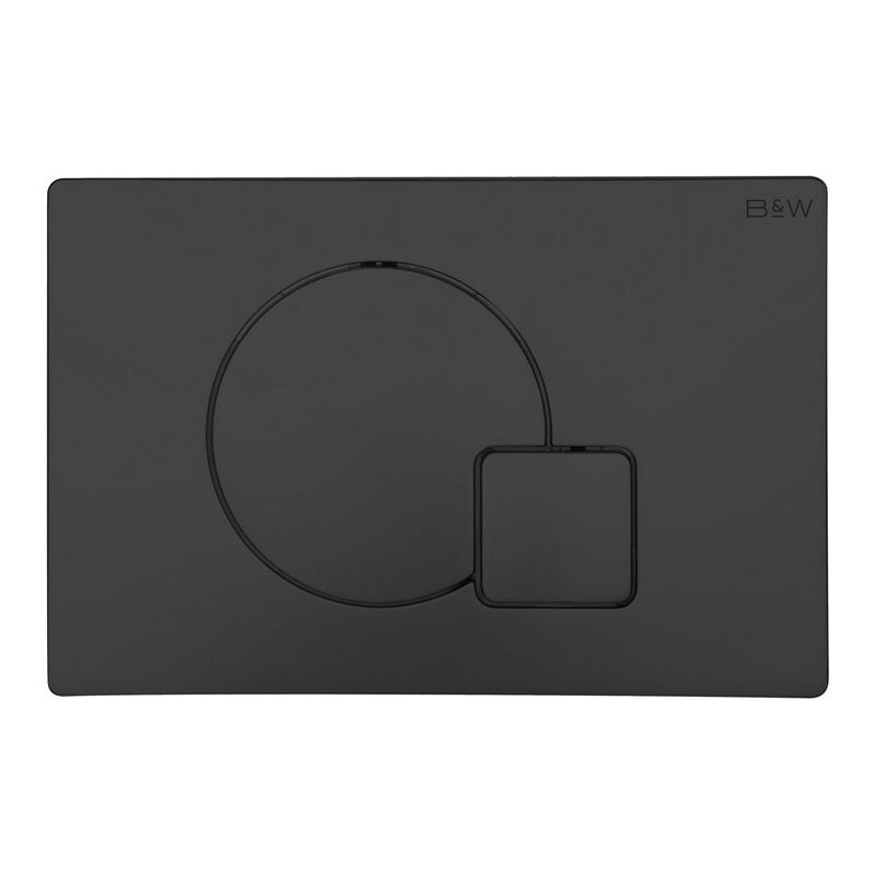 Изображение товара Клавиша смыва для унитаза Black&White Universe WPI-09522 механическая, черный матовый