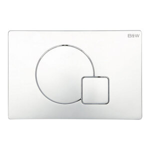 Изображение товара Клавиша смыва Black&White Universe WPI-09523, для унитаза, механическая, цвет Bright Chrome (серебристый хром), 09523