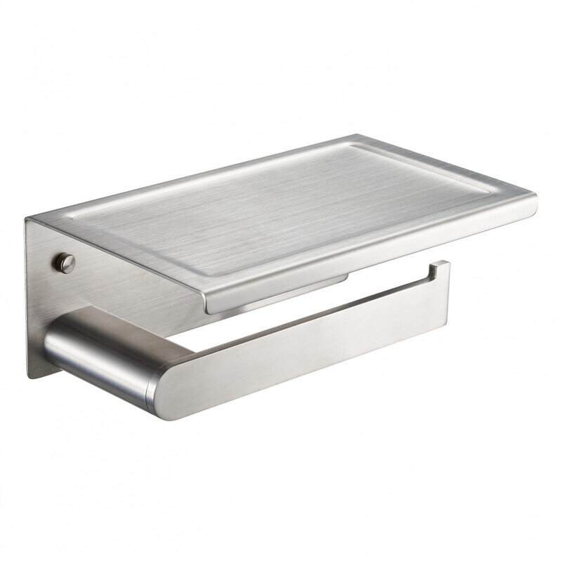 Изображение товара Держатель туалетной бумаги Milacio Ultra с полкой для телефона нержавеющая сталь