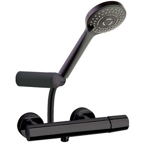 Изображение товара Смеситель Ramonsoler Tzar 340801BTNM для душа, с душевым гарнитуром, цвет черный матовый