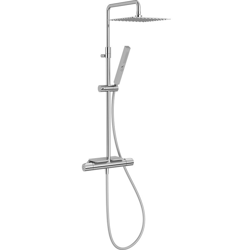 Изображение товара Душевая система Jacob Delafon Metro с термостатом, хром, 2 режима, полка