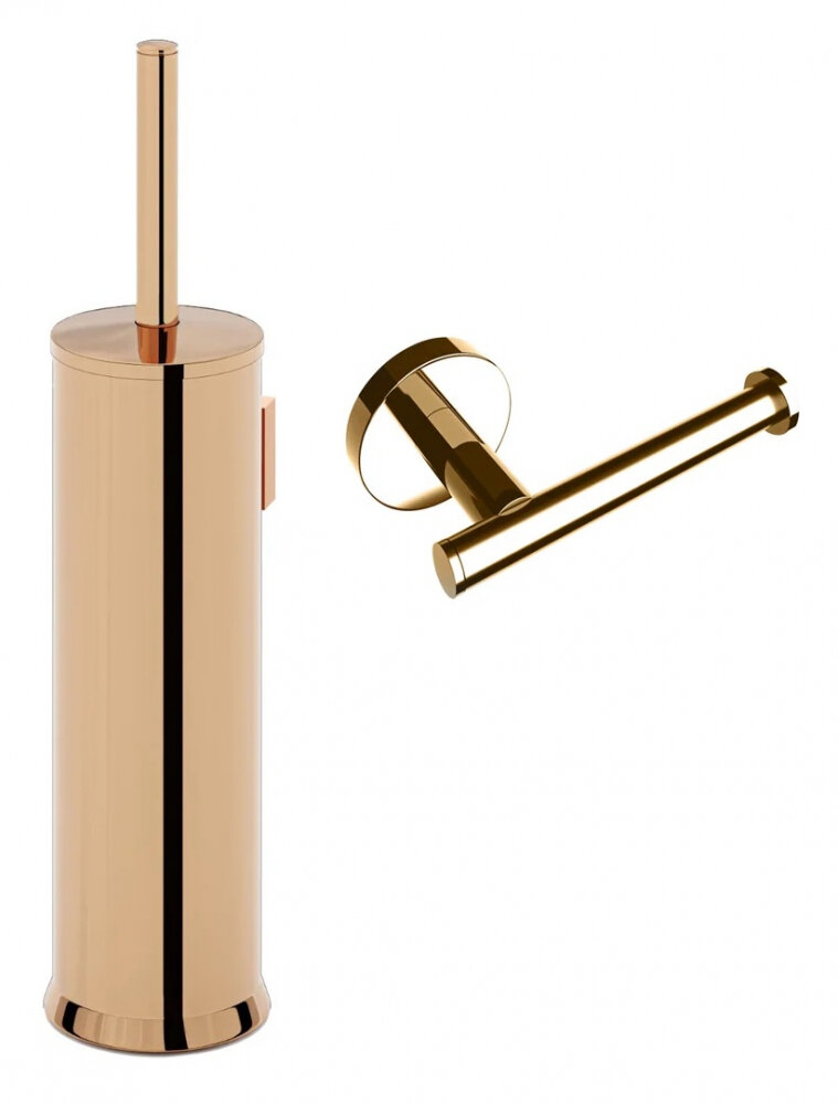 Изображение товара Набор аксессуаров для туалета Decor Banyo Alina Gold 6001 01 02 02, золото, испанское качество