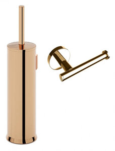 Изображение товара Набор аксессуаров для туалета Decor Banyo Alina Gold 6001 01 02 02 + A40 407 02, золото