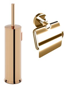 Изображение товара Набор аксессуаров для туалета Decor Banyo Alina Gold, золото, 6001 01 02 02 + A40 407 01 02