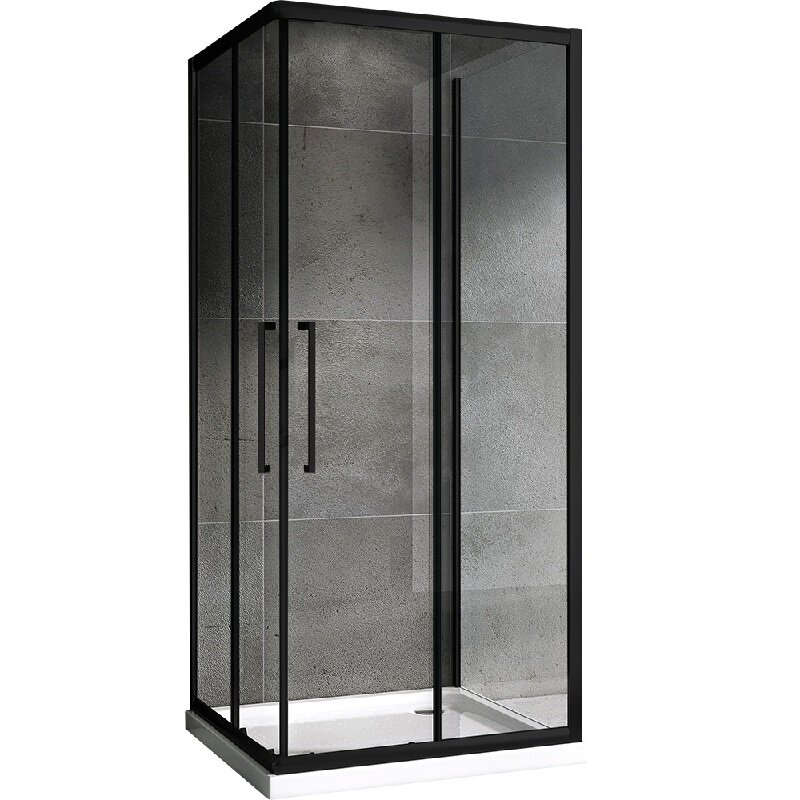 Изображение товара Душевой уголок Abber Schwarzer Diamant 100 х 100 см черный профиль