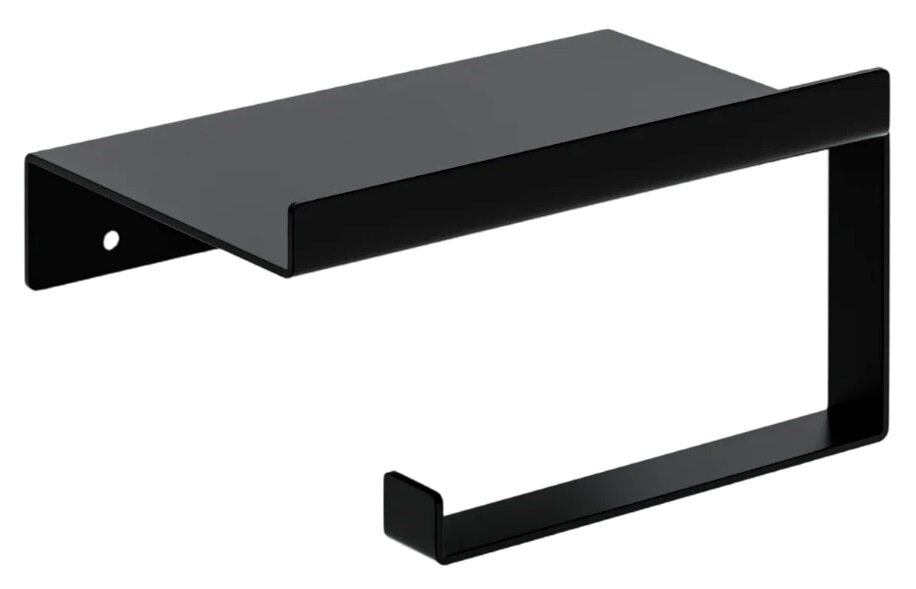 Изображение товара Держатель туалетной бумаги Decor Banyo SS 304 Black SS304 6023 04 04, с полкой для телефона, черный матовый