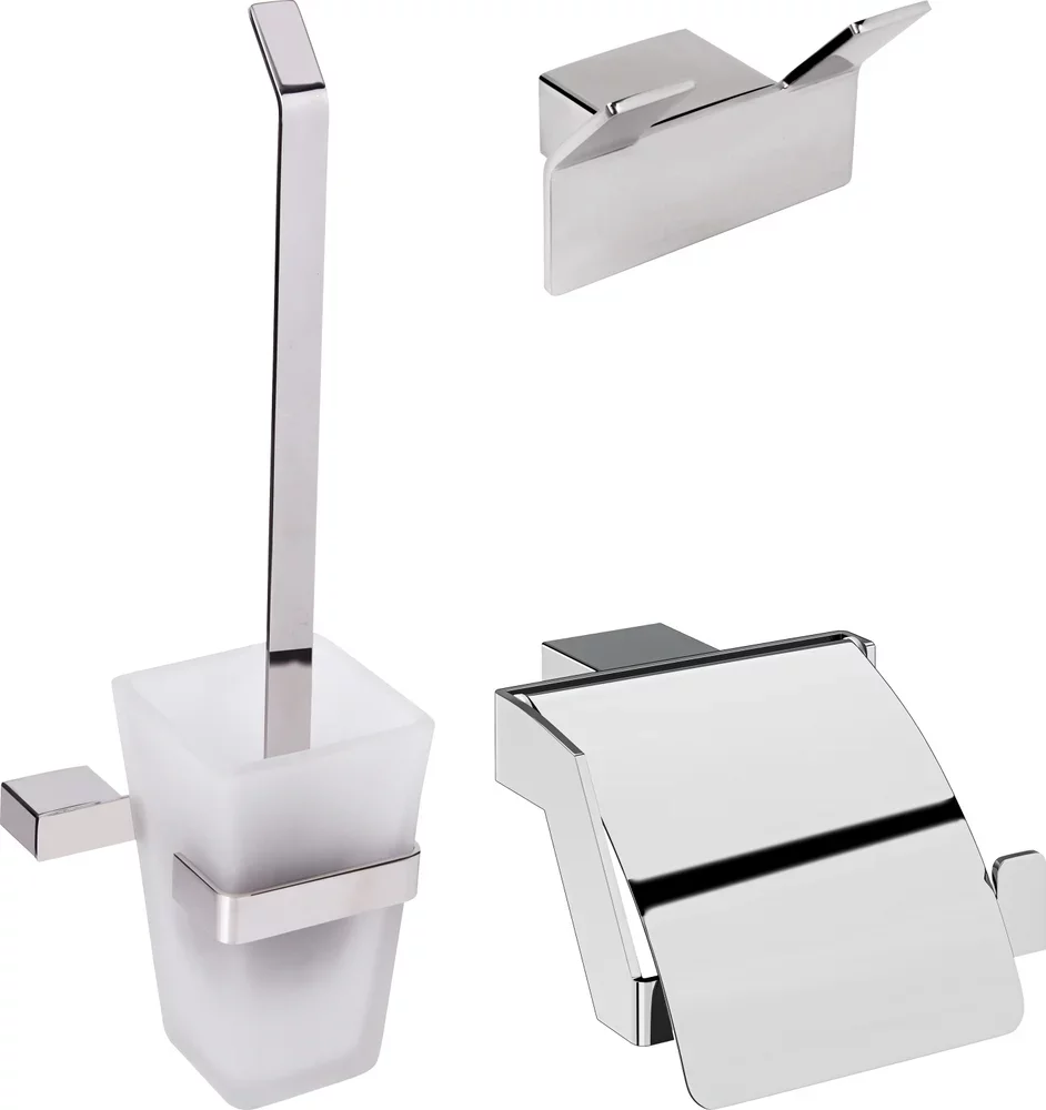 Изображение товара Набор аксессуаров для ванной комнаты Decor Banyo SS 304, хром, SS304 007 10 + SS304 6009 + SS304 008 10 Изображение товара Набор аксессуаров для ванной комнаты Decor Banyo SS 304, хром, SS304 007 10 + SS304 6009 + SS304 008 10