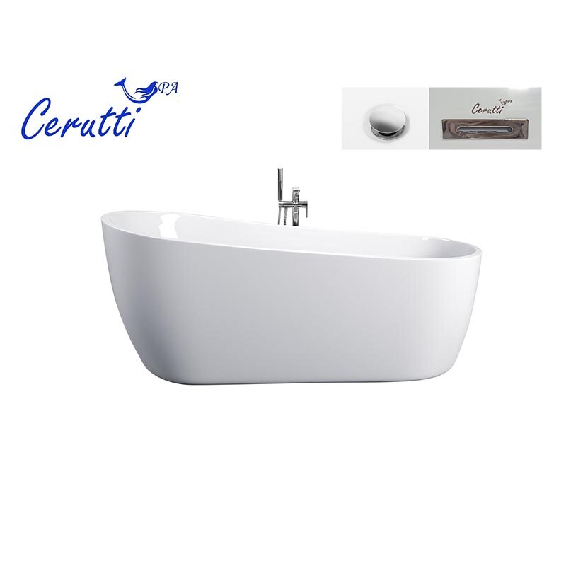 Изображение товара Ванна акриловая отдельностоящая Ceruttispa Viva CT9127 170x75 см белая Изображение товара Ванна акриловая отдельностоящая Ceruttispa Viva CT9127 170x75 см белая
