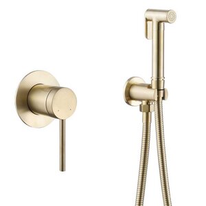 Изображение товара Гигиенический душ Abber Emotion AF8825G со смесителем золото матовое