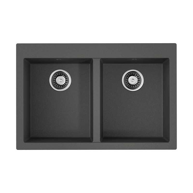 Изображение товара Кухонная мойка Omoikiri Bosen 80-2-PL 4993843, 80 см, tetogranit, платина