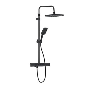 Изображение товара Душевая система Damixa Gala, термостатическая, цвет черный матовый, 953760300