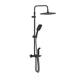 Изображение товара Душевая система Damixa Gala 953770300, термостатическая, с гигиеническим душем, черный матовый