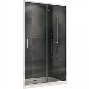 Изображение товара Душевая дверь Abber Schwarzer Diamant, 100 х 190 см, прозрачное стекло, хром