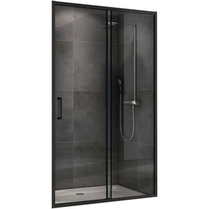 Изображение товара Душевая дверь Abber Schwarzer Diamant, 100 х 190 см, стекло прозрачное, профиль черный, AG30100B5
