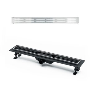 Изображение товара Дренажный канал Timo Eco SP10-600, 60 см, желоб из пластика, перфорированная решетка, хром, SP10600-DG10600