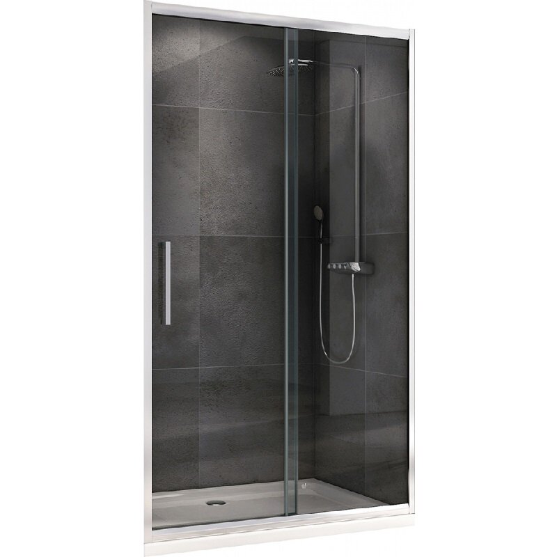 Изображение товара Душевая дверь Abber Schwarzer Diamant AG30140H 140x195 см, прозрачное стекло, хром профиль