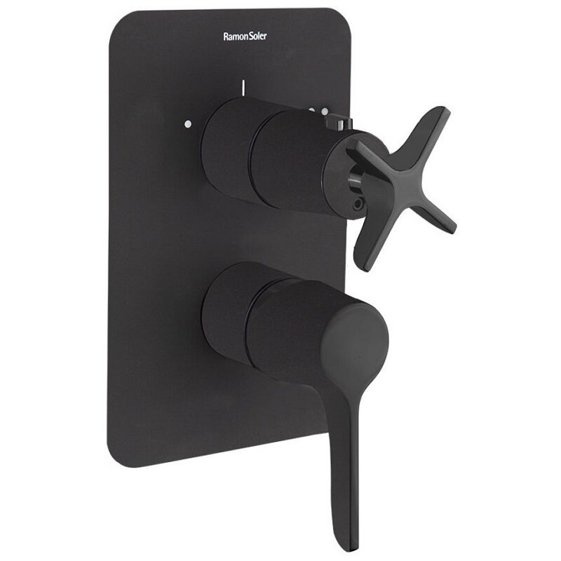 Изображение товара Смеситель для душа Ramonsoler Adagio 911512SNM черный матовый с термостатом