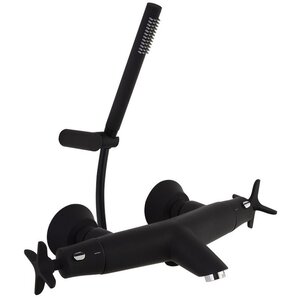 Изображение товара Смеситель Ramonsoler Adagio 913901DNM для ванны и душа, термостатический, на 2 потребителя, цвет черный матовый