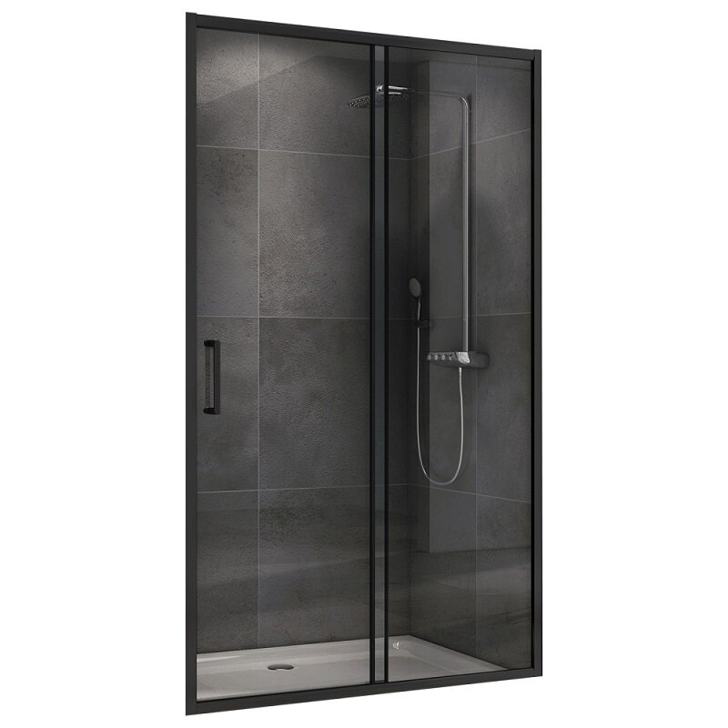 Изображение товара Душевая дверь Abber Schwarzer Diamant 120х190 см стекло прозрачное черный профиль