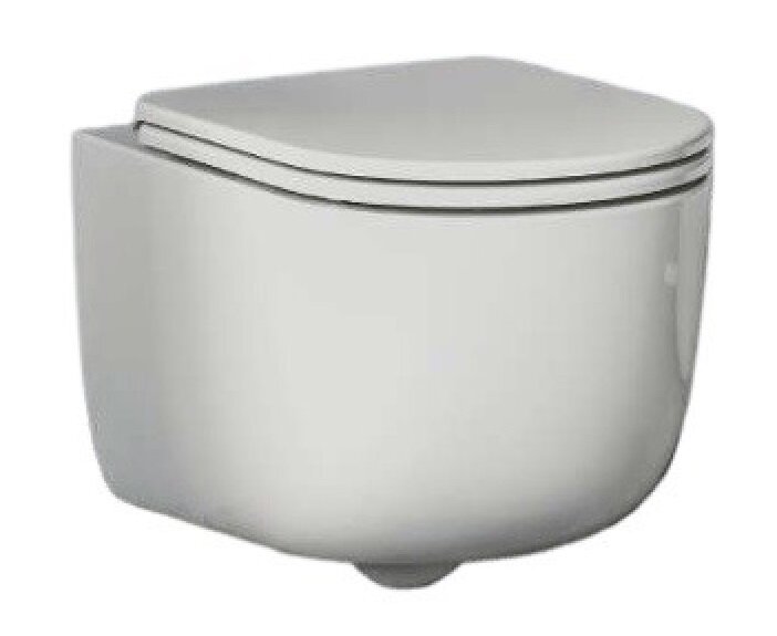 Изображение товара Подвесной безободковый унитаз Hatria Futura с крышкой микролифт белый