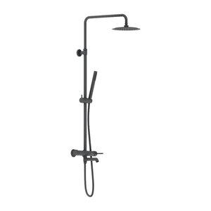 Изображение товара Душевая система Damixa Scandinavian Pure, с прогрессивным картриджем, черный матовый, 936740300