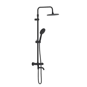 Изображение товара Душевая система Damixa Jupiter, термостатическая, с изливом, черный матовый, 977810300