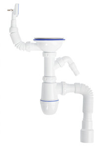 Изображение товара Сифон для мойки Iddis Kitchen Line с выпуском 3 1/2 и отводом