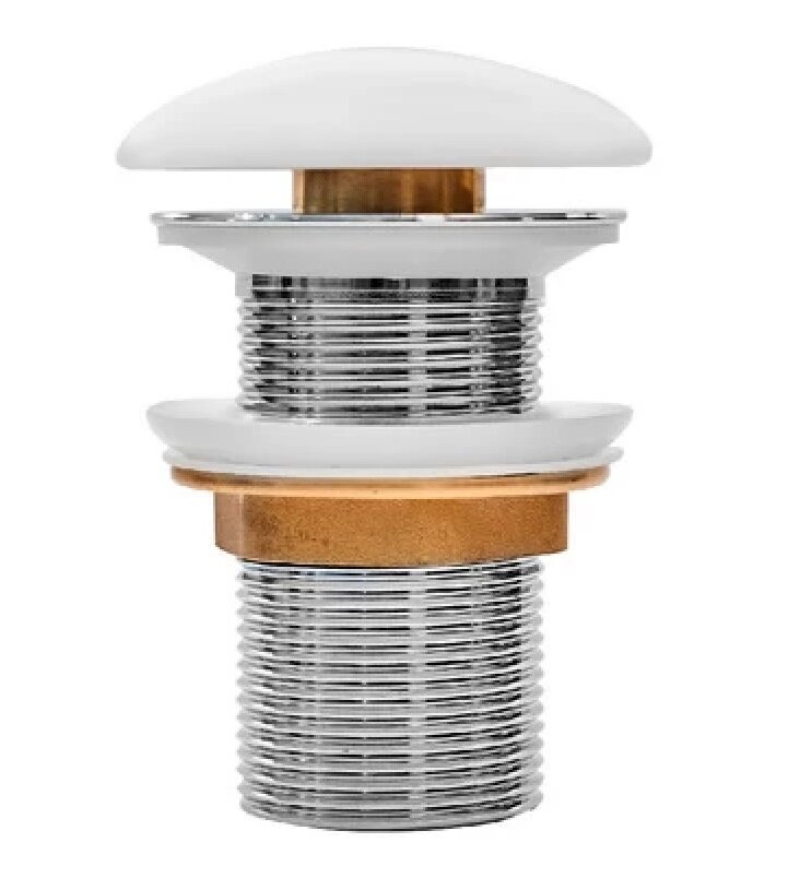 Изображение товара Донный клапан Iddis Optima Home для раковины без перелива белый матовый