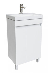 Изображение товара Тумба с раковиной Iddis Zodiac 50 см подвесная, 2 двери, белый матовый, ZOD5CDFi95K