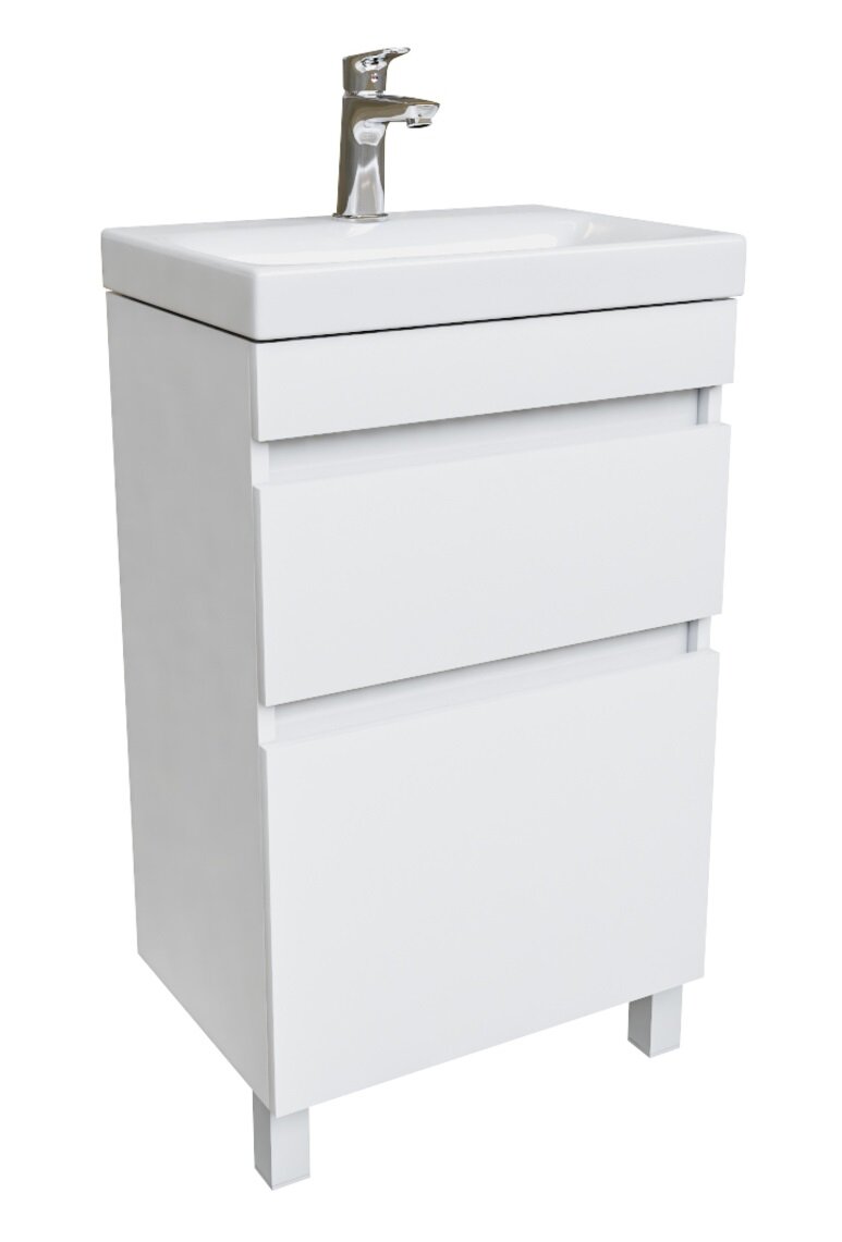 Изображение товара Тумба с раковиной Iddis Zodiac 50 см белая подвесная