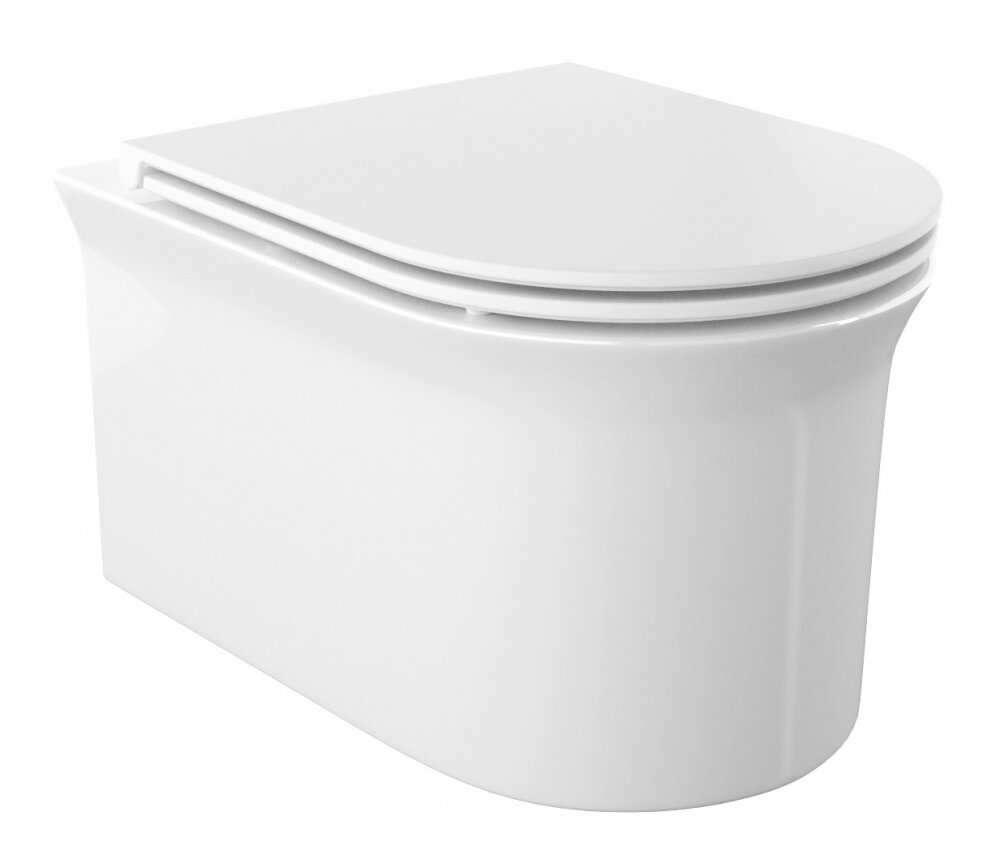 Изображение товара Подвесной безободковый унитаз Iddis Sena SENRDSEi25, крышка микролифт, белый